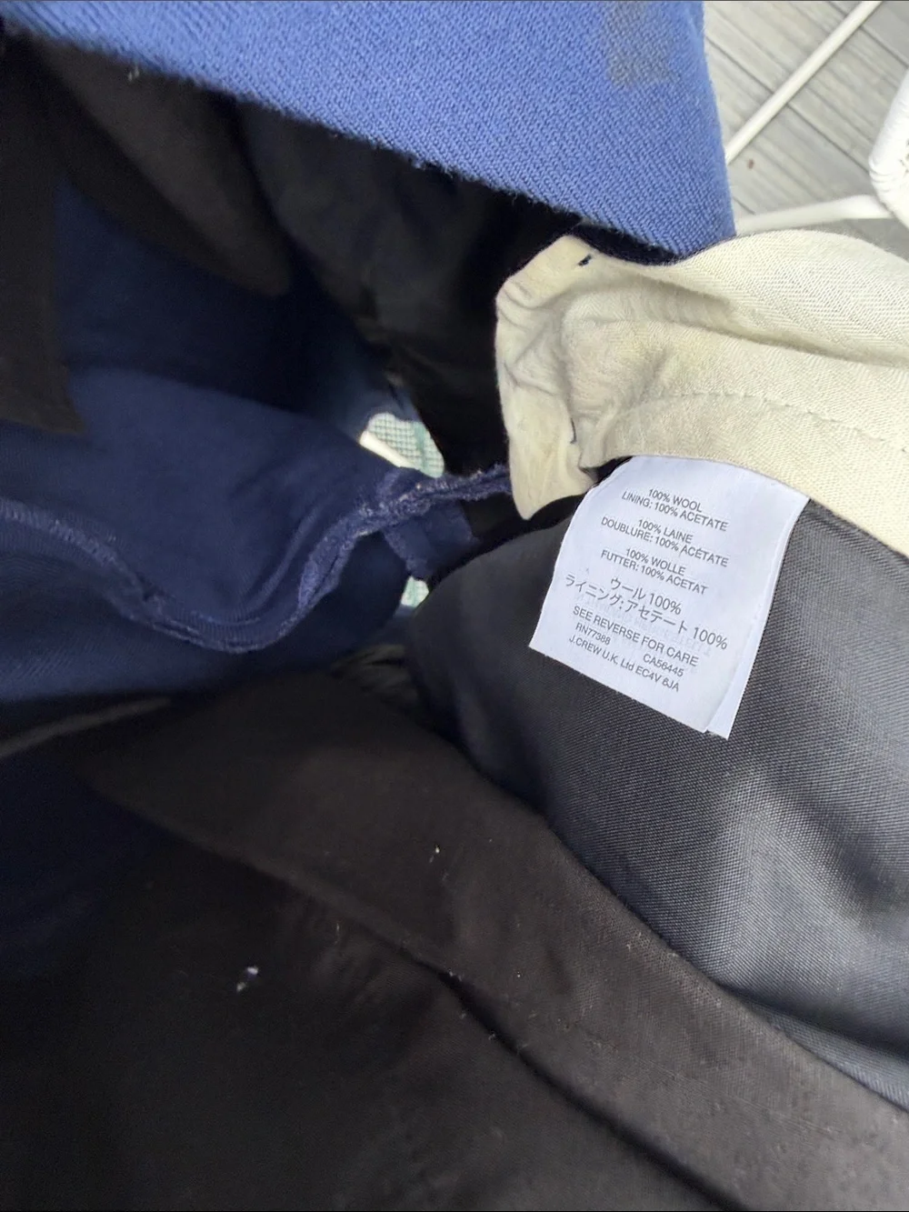J. Crew Men's Navy Dress Trousers - Bowery Slim 31x30